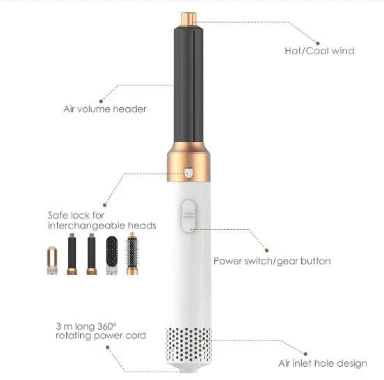 5-in-1 Hair Styler Brush by MANDOTOS