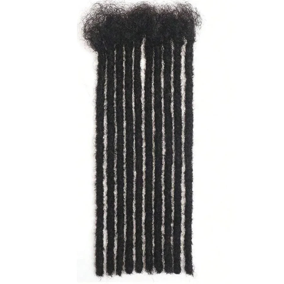 100% Real Human Hair Dreadlock Extensions | 8-14 Inch Colored Remy Locs (20/40/60 Strands, 0.6cm Thickness) by Luxegan