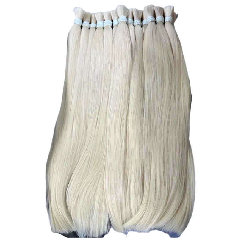 613 Human Hair Bulk | No Weft | Brazilian Remy Hair | Honey Blonde | For Braiding & Extensions by Luxegan