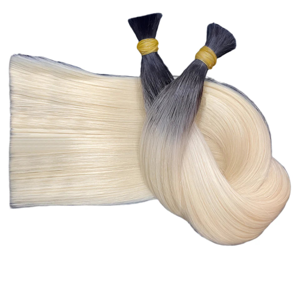 613 Human Hair Bulk | No Weft | Brazilian Remy Hair | Honey Blonde | For Braiding & Extensions by Luxegan