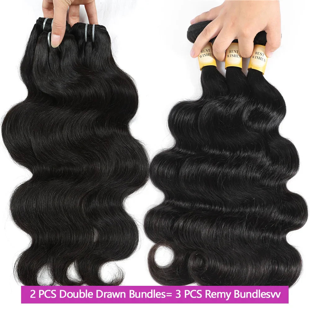 15A Double Drawn Body Wave Vietnamese Raw Hair Bundles | 18 20 22 Inch Human Hair Extensions | Virgin Hair Weave by Luxegan