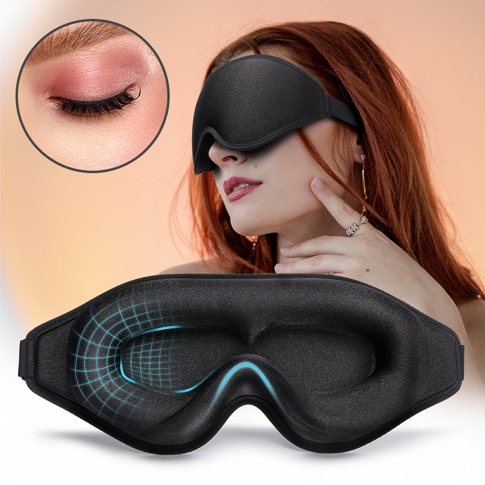 3D Natural Memory Foam Sleep Mask for Comfort by Ovriluxe Enterprises llc
